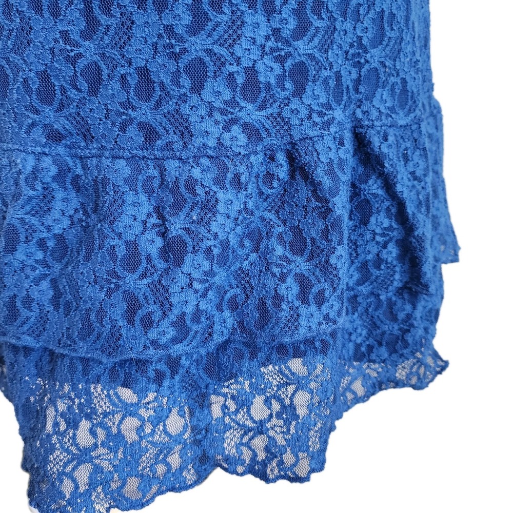 Y2K Aeropostale Lace Babydoll Mini Dress Blue Slip SZ S Vintage Lingerie Fairy - Picture 8 of 14